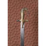 A silver-gilt and steel sword,