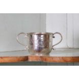 A James II silver porringer,