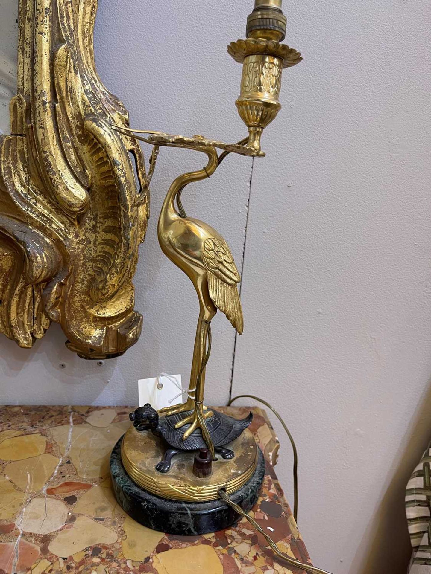 A pair of gilt and patinated bronze table lamps, - Bild 6 aus 20