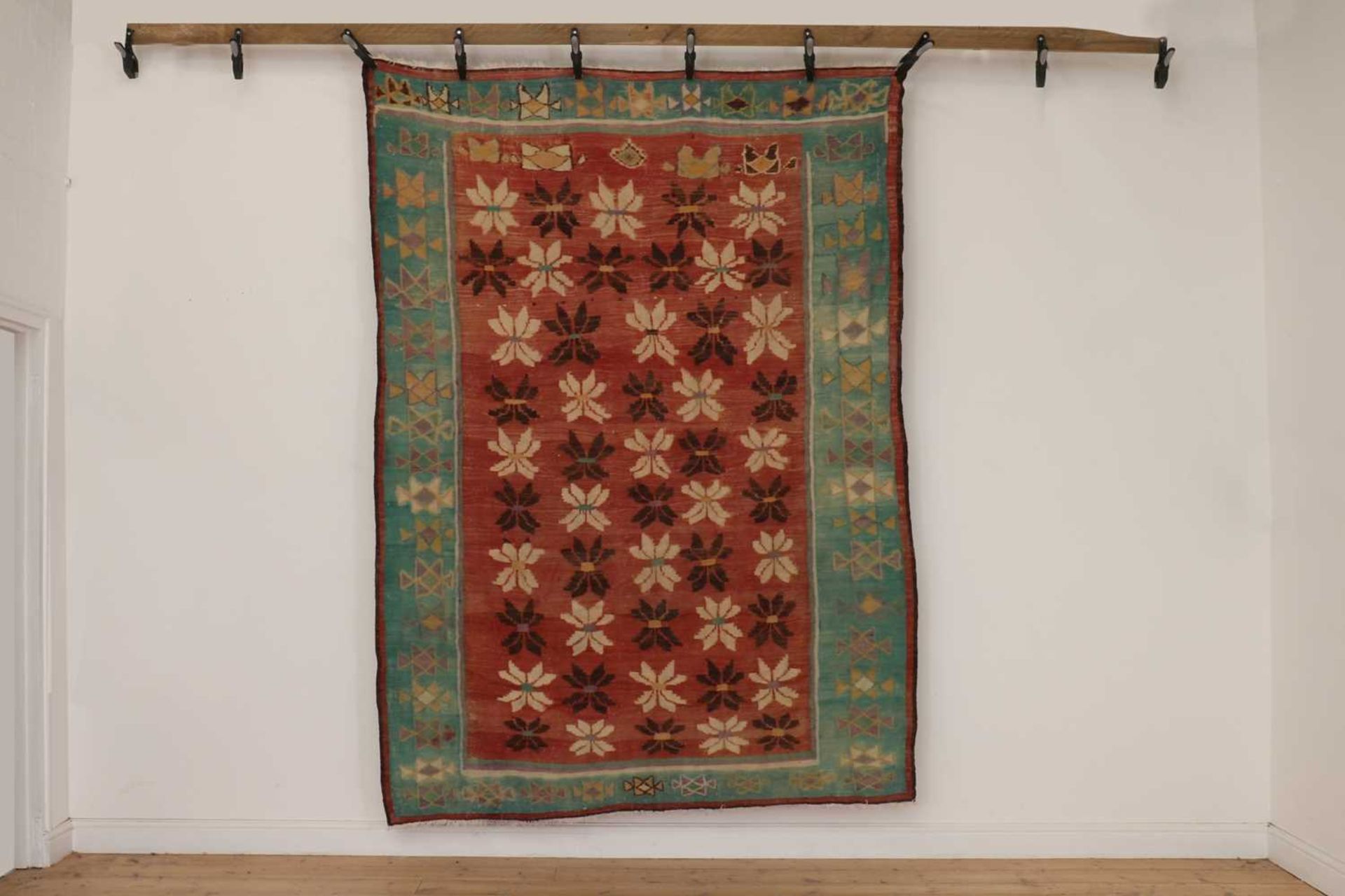 A kilim flat-weave wool rug,