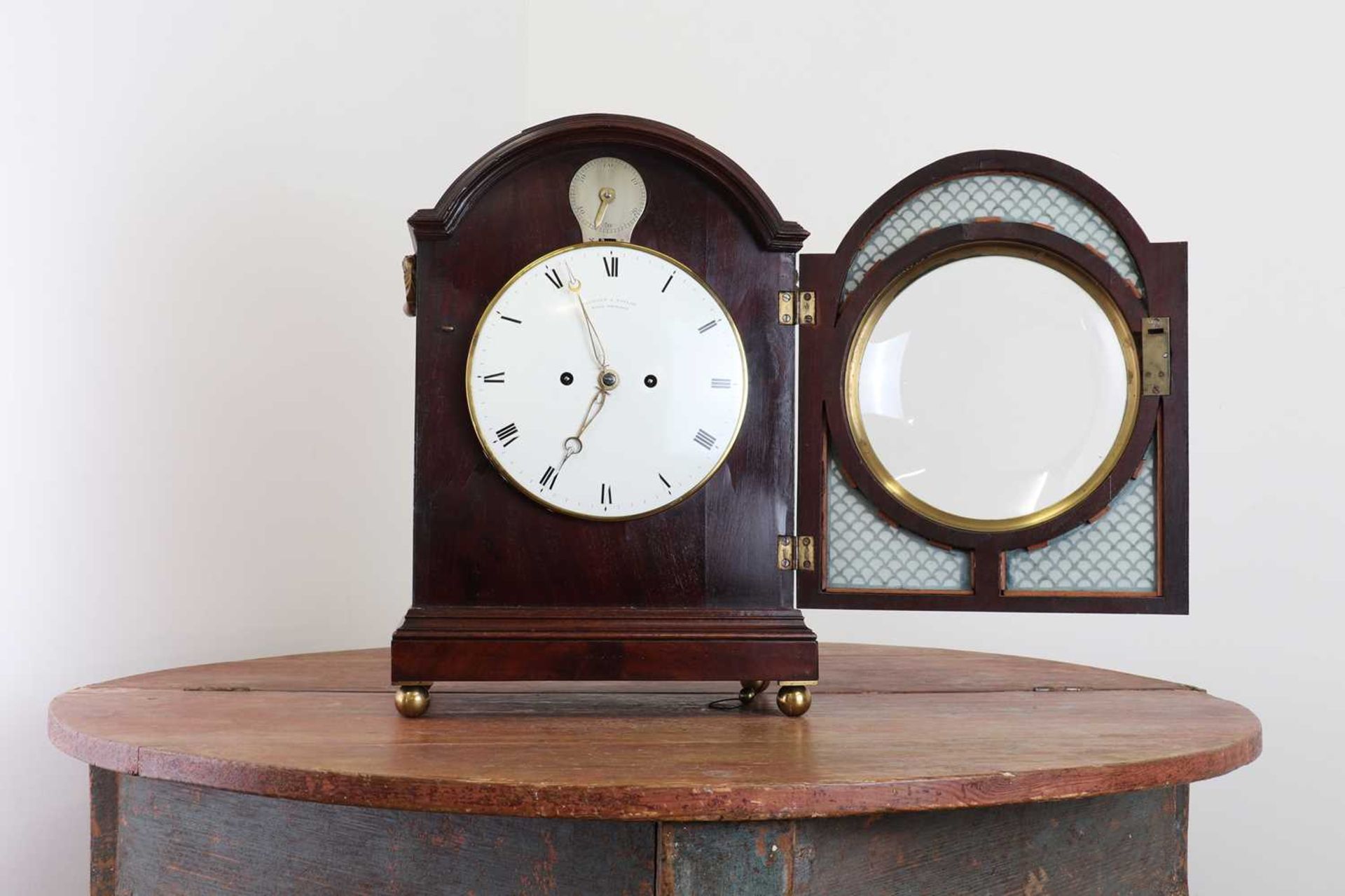 A George III mahogany eight-day repeating bracket clock, - Bild 2 aus 15