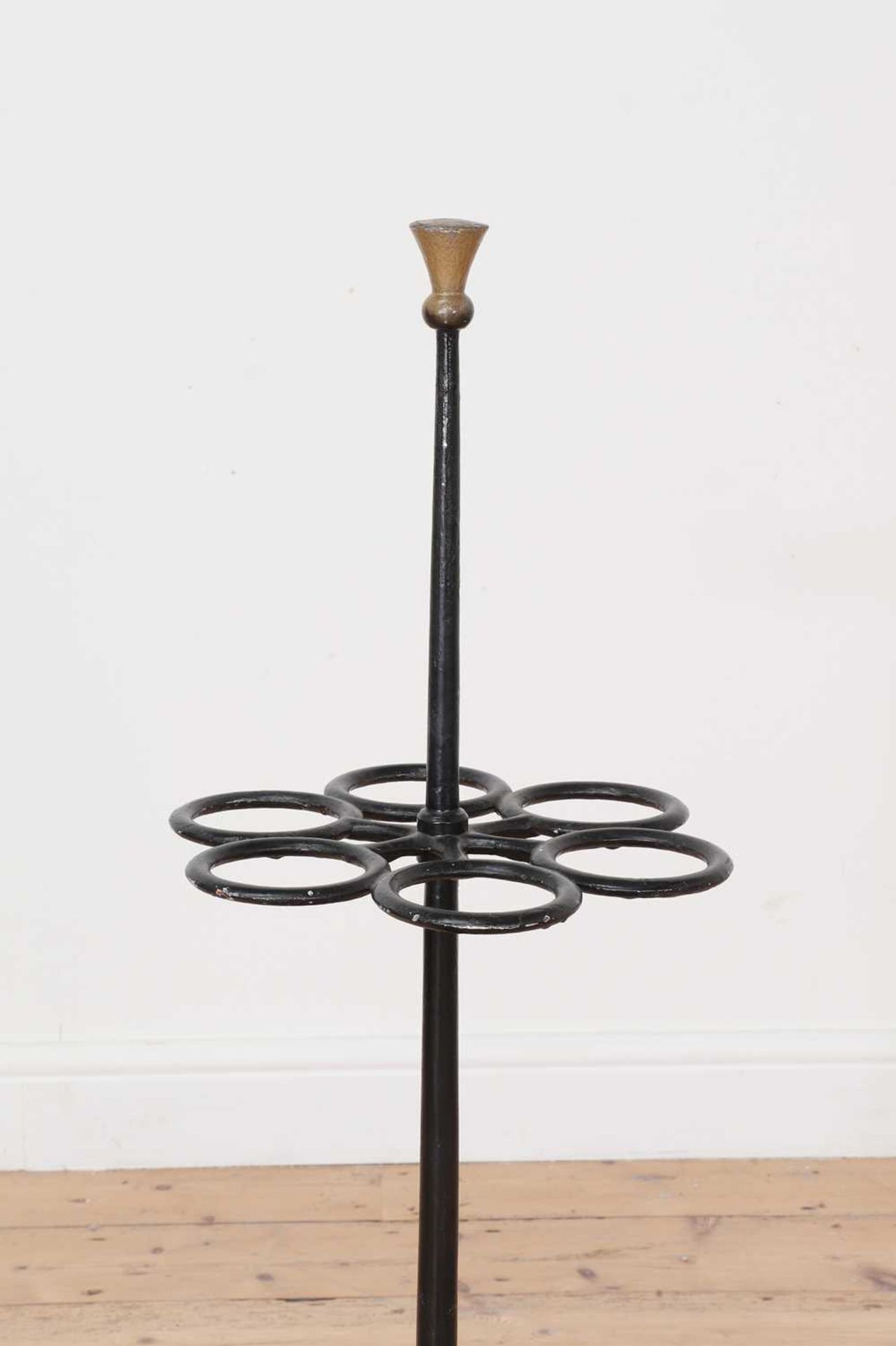 An ebonised cast iron stick stand, - Bild 2 aus 3
