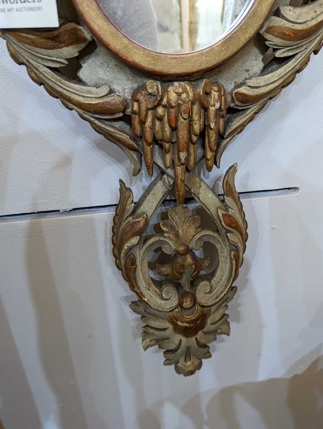 A Continental carved and painted softwood wall clock, - Image 15 of 17