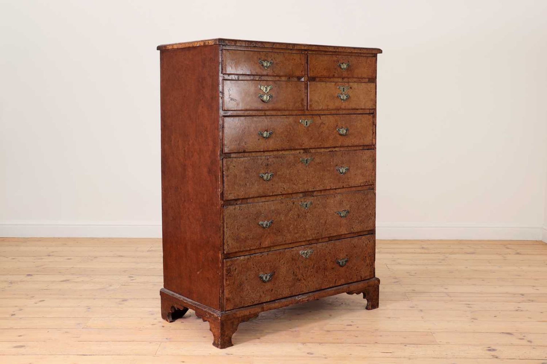 A George II walnut tall chest of drawers, - Image 2 of 5