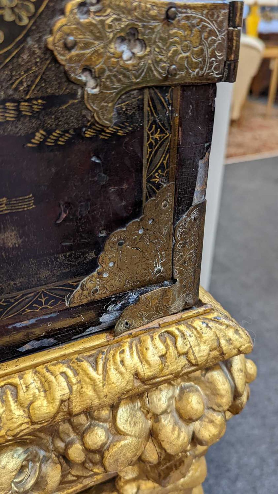 A lacquered, inlaid and gilt-heightened cabinet on stand, - Image 17 of 69