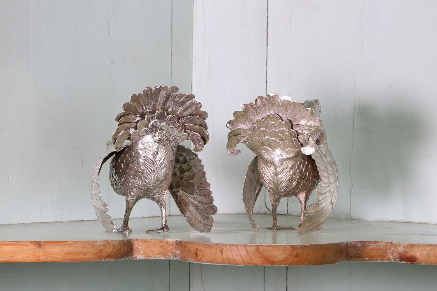 A German metalware brace of game birds, - Image 3 of 5