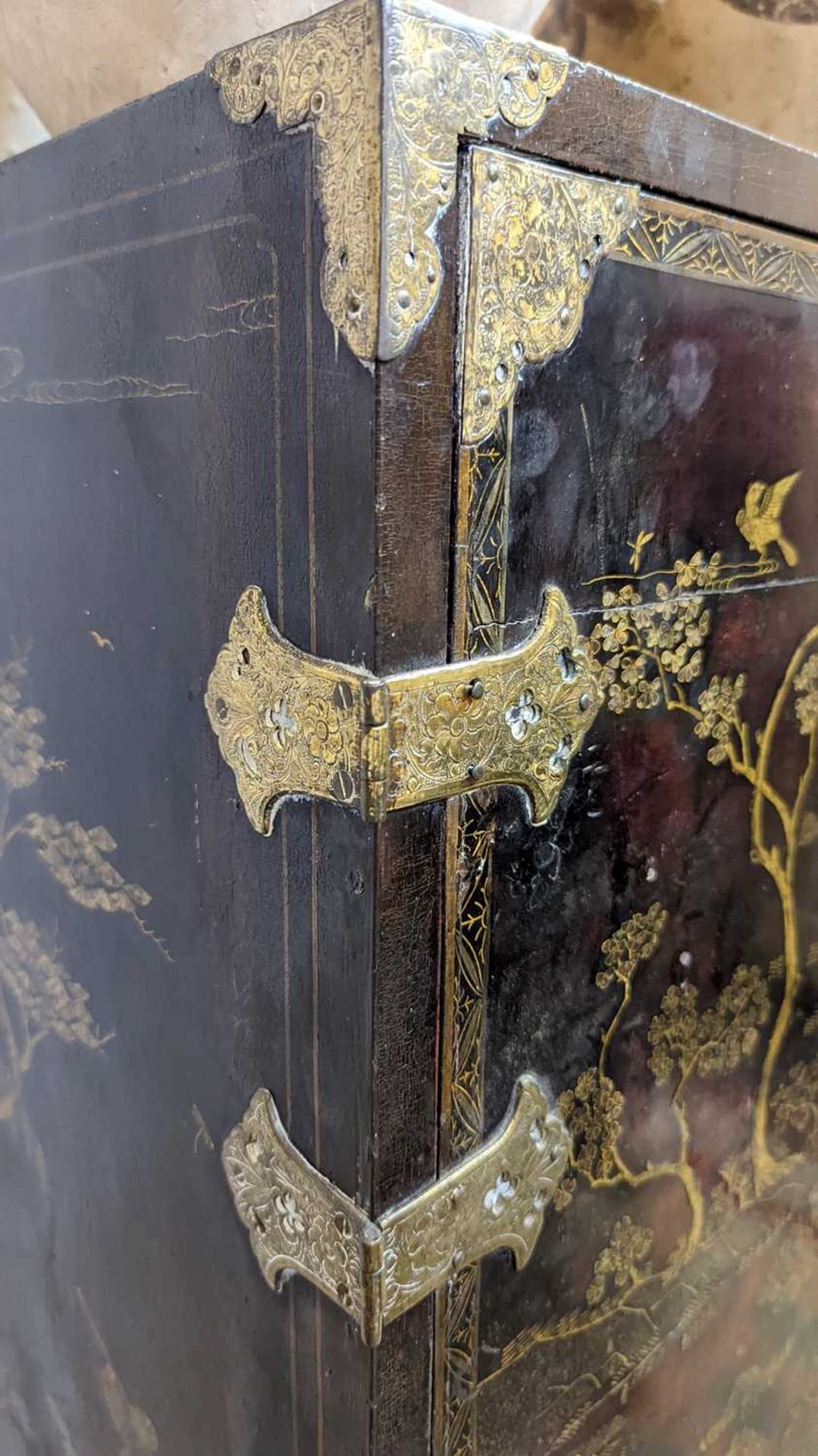 A lacquered, inlaid and gilt-heightened cabinet on stand, - Image 32 of 69