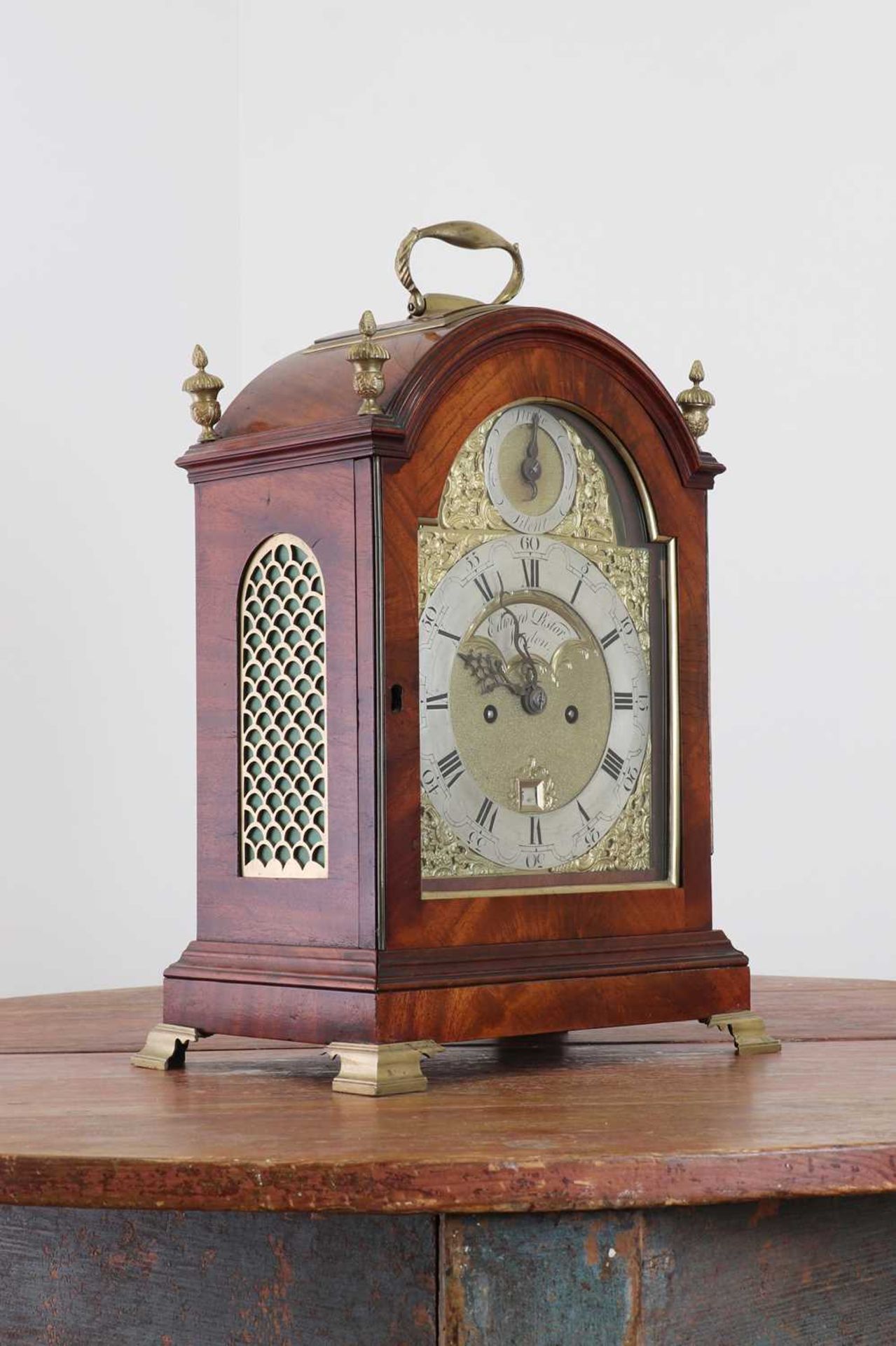 A George III mahogany cased bracket clock, - Bild 2 aus 21