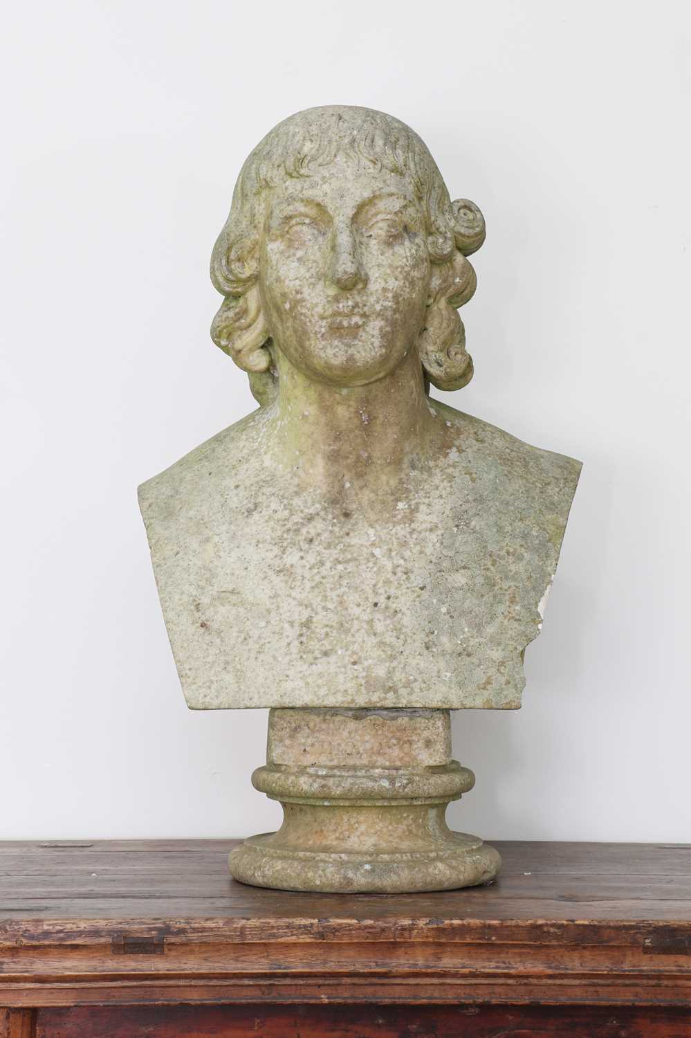 A portrait bust of Nicolaus Copernicus,