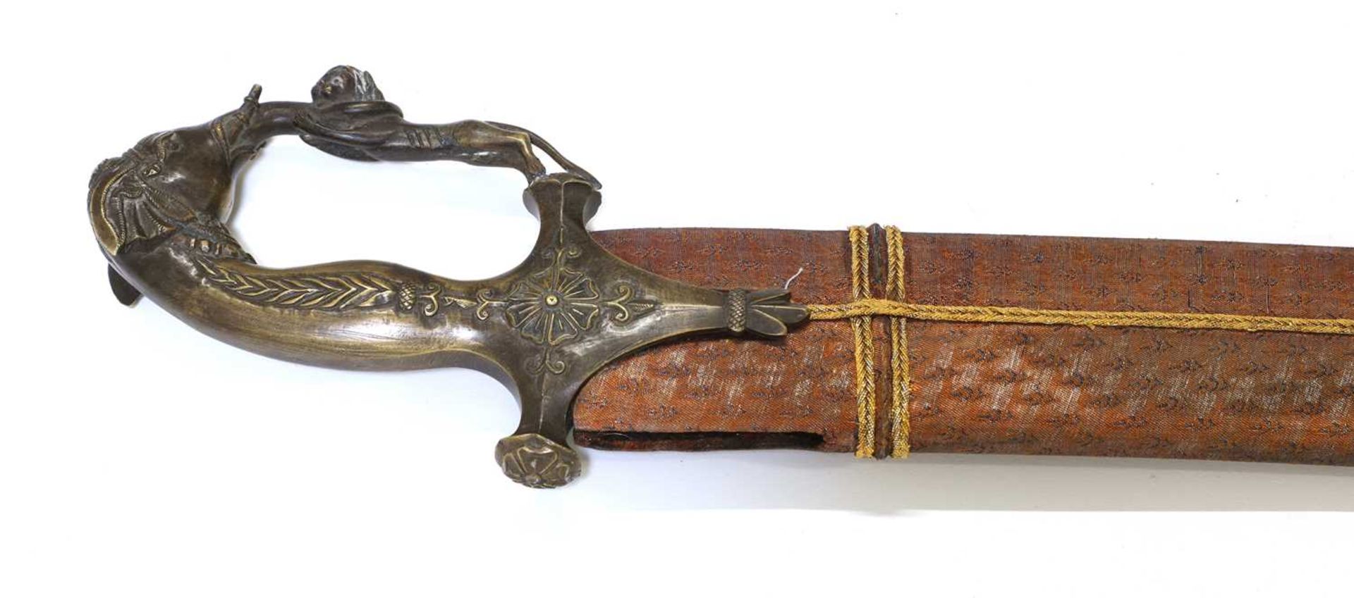 An unusual brass and steel tulwar, - Image 17 of 20