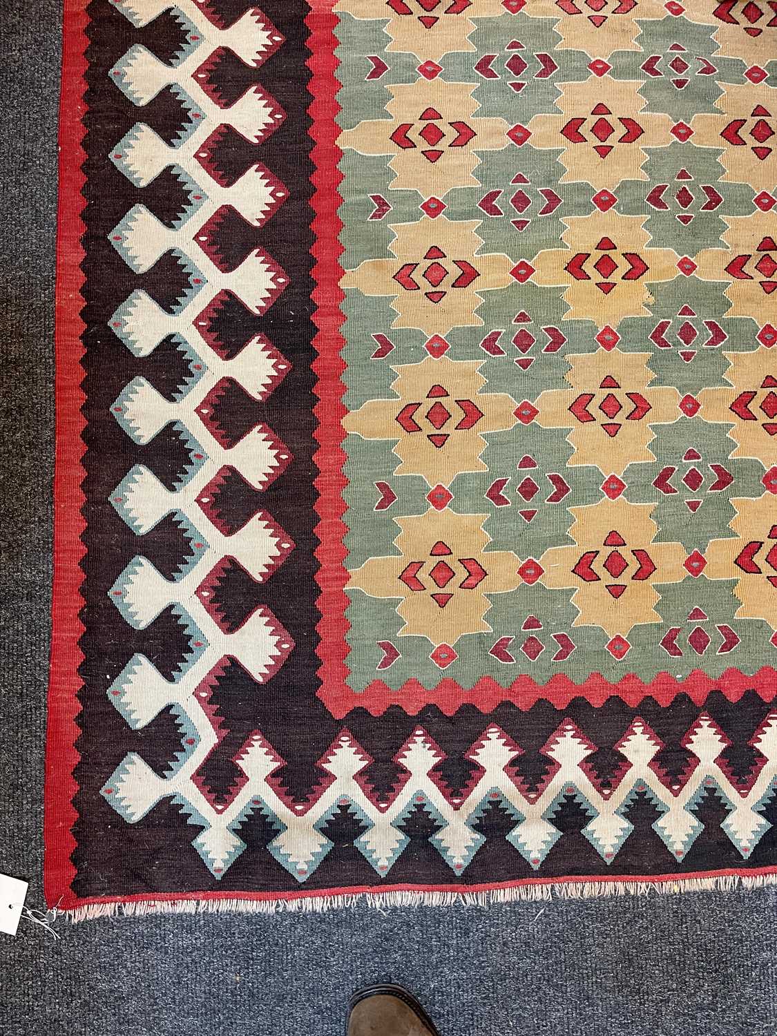 A Senneh kilim wool carpet, - Image 16 of 20