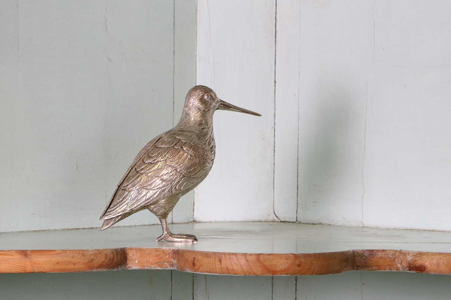 A German metalware model of a woodcock, - Image 3 of 4