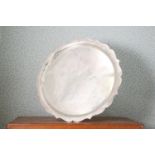 A silver presentation salver,