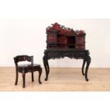 A lacquered wooden desk,