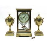 A French gilt metal mantel clock,