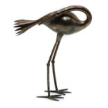 A Peruvian white metal stork