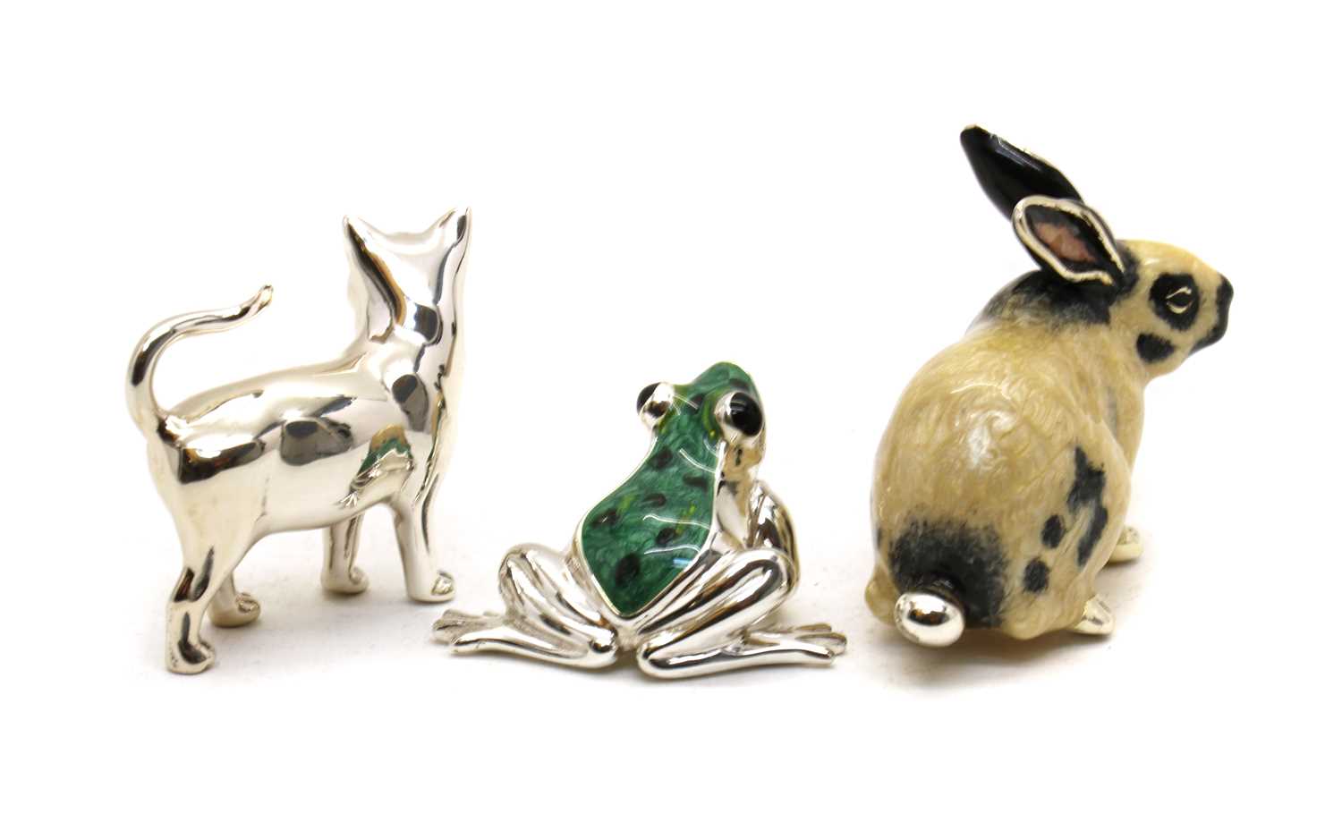 A collection of three novelty silver and enamel figures, - Image 2 of 3