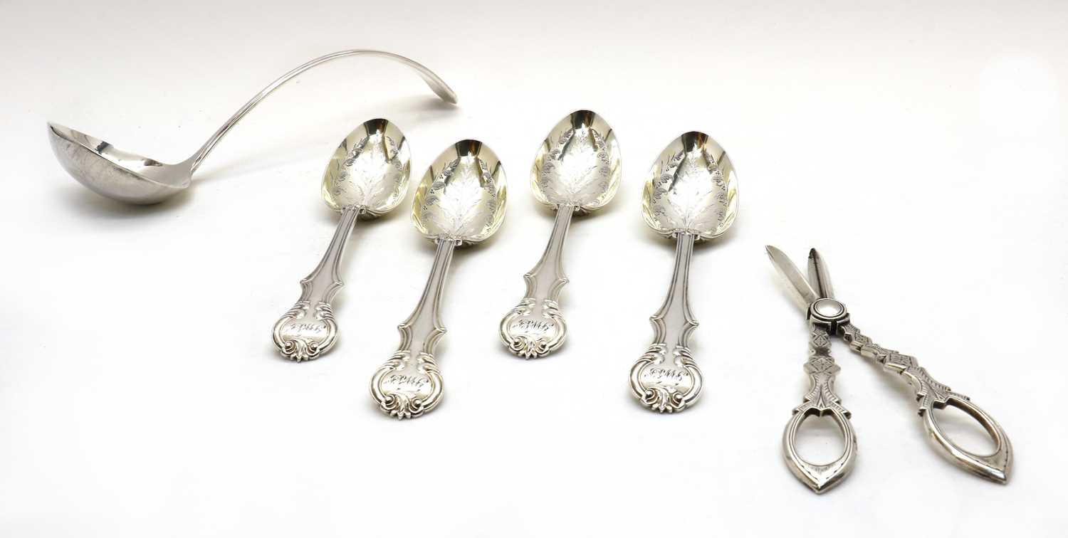 A quantity of silver plated flatware