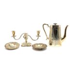 A large collection of silver plated items