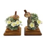 A pair of Royal Worcester bisque porcelain figures