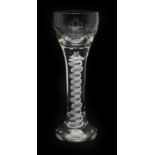 An early 20th century opaque stem glass,