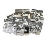 A collection of football and boxing photographs and facsimiles by Monte Fresco,