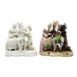 A pair of John Anderson porcelain figure groups