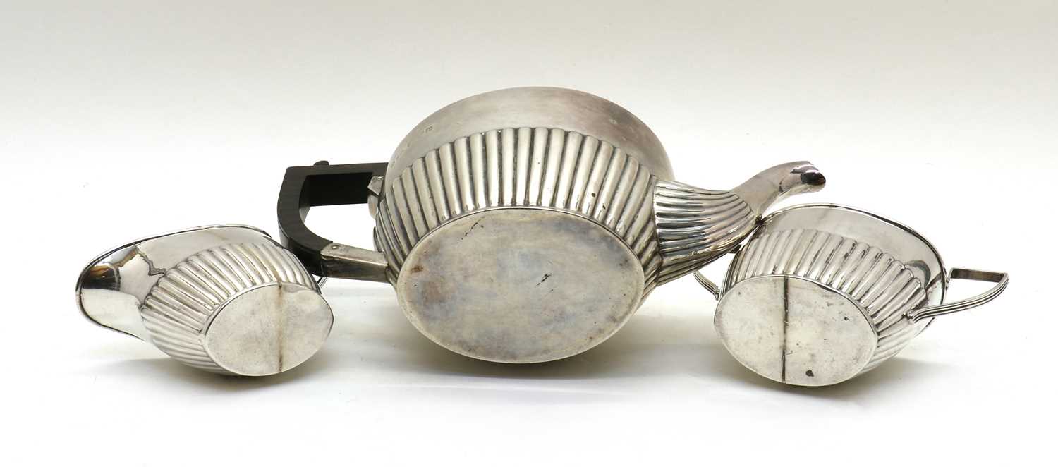 A Victorian silver three-piece tea service - Image 3 of 3