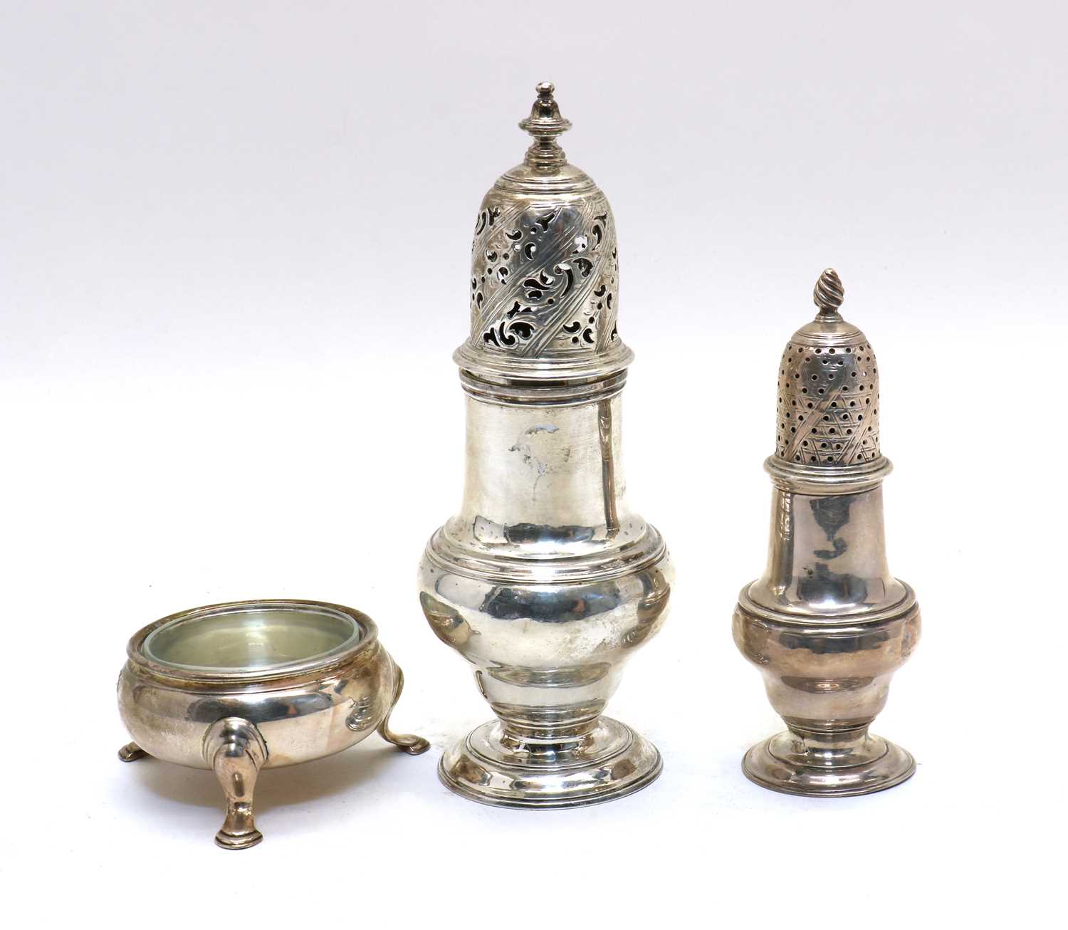 A George II silver sugar caster,