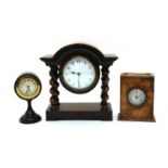 A British United Clock Company travelling clock,