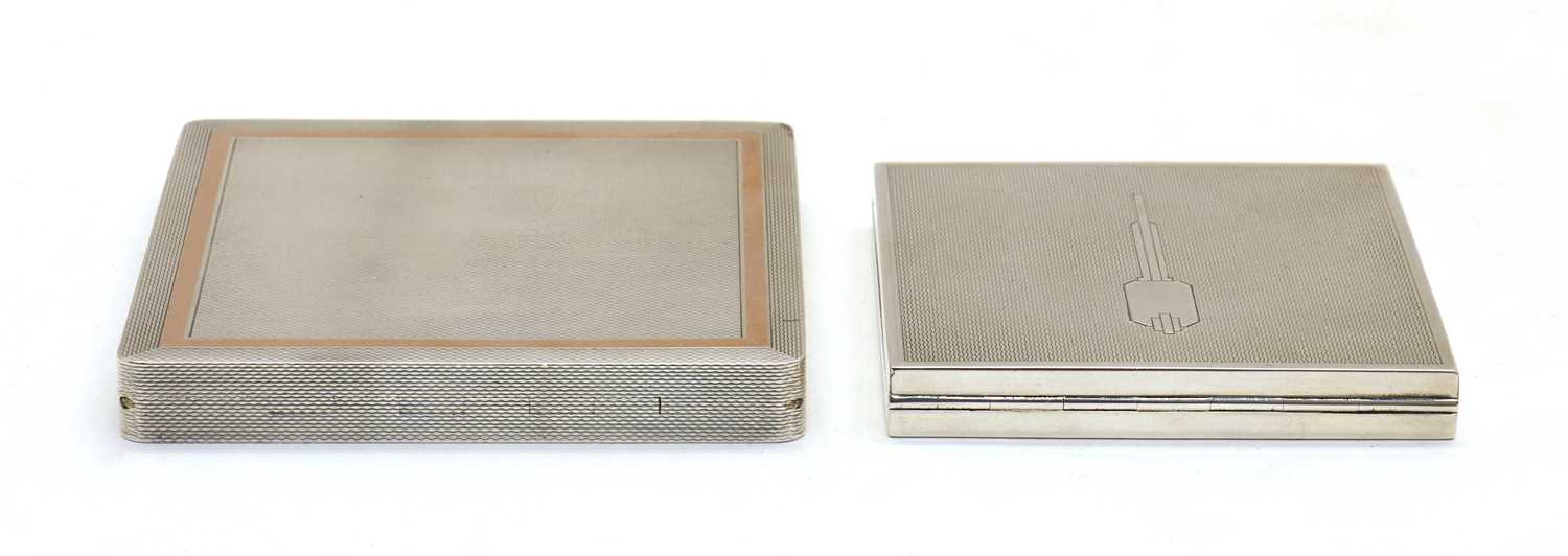 Two silver compacts, - Image 2 of 3