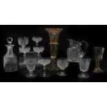 A collection of glass ware