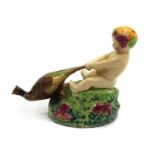 A Dulwich Pottery miniature figure group,