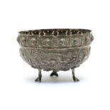 An Indian silver bowl