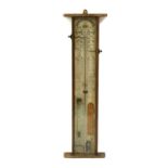 A late Victorian oak Admiral Fitzroy barometer