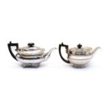 A George III silver teapot,