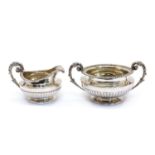 A George IV silver twin-handled sugar bowl