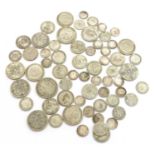 A collection of Victorian and later silver and part silver coinage