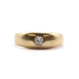 An 18ct gold single stone diamond ring,