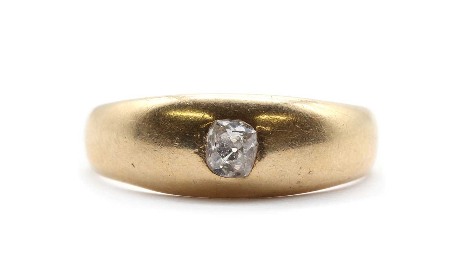 An 18ct gold single stone diamond ring,