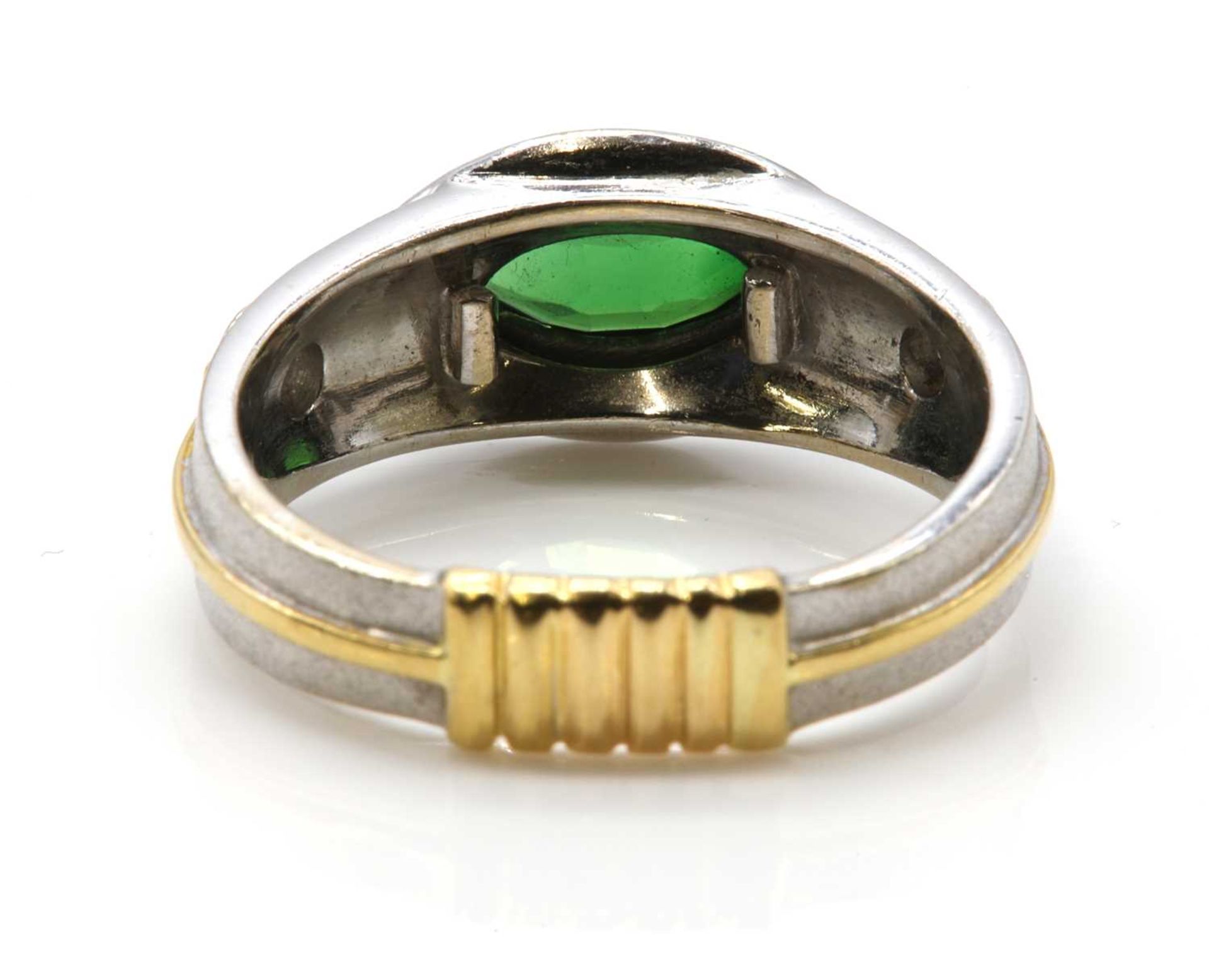 A white gold green tourmaline and diamond ring, by Astral Gemstone Talismans, - Bild 3 aus 3