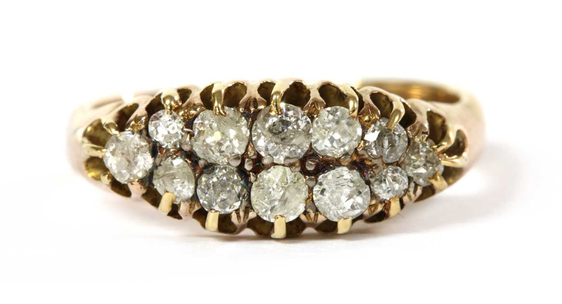 A gold diamond ring,