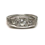 An American Art Deco diamond ring,