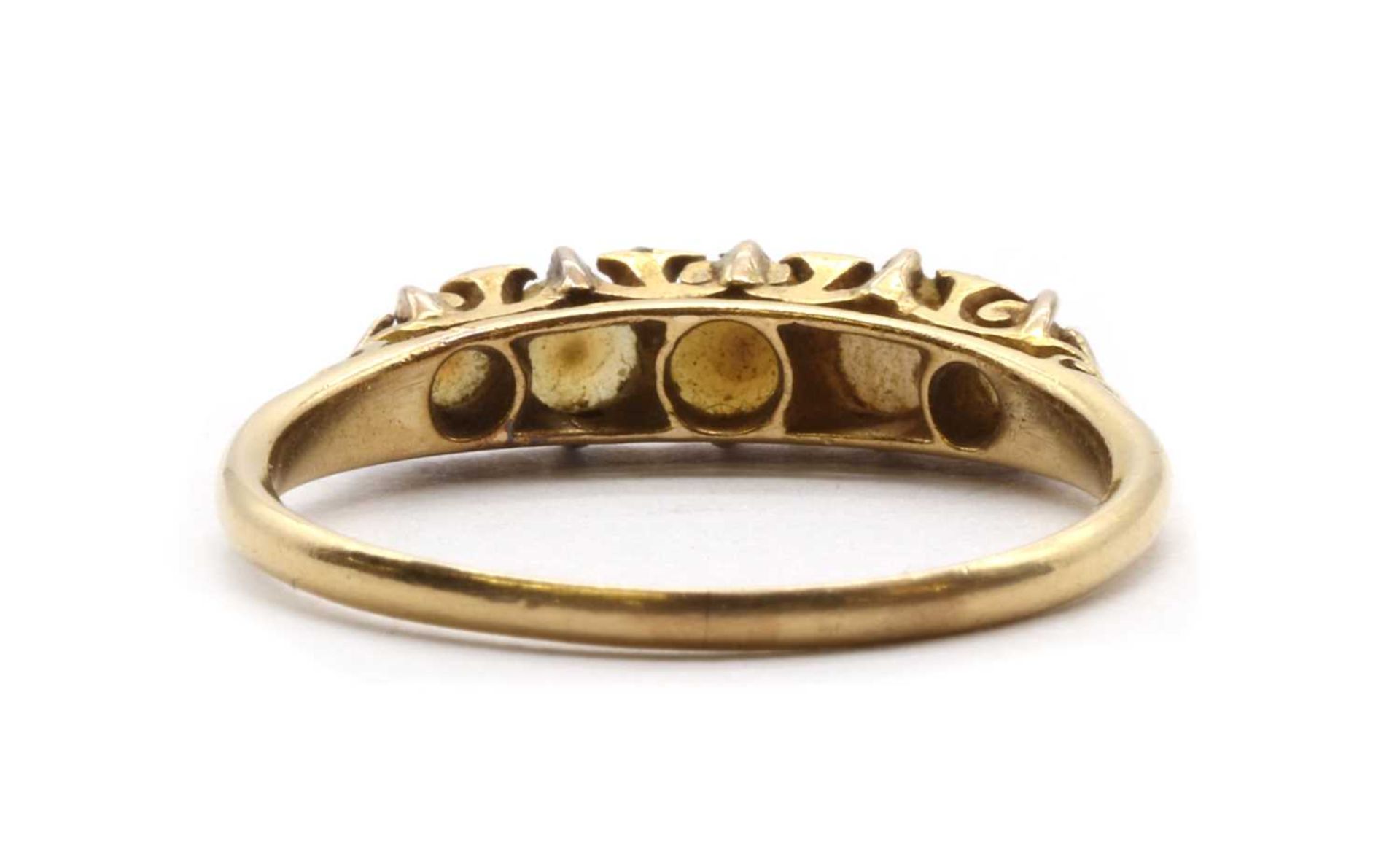 A gold split pearl and diamond ring, - Bild 3 aus 3