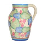 A Clarice Cliff 'Blue Chintz' Isis jug,