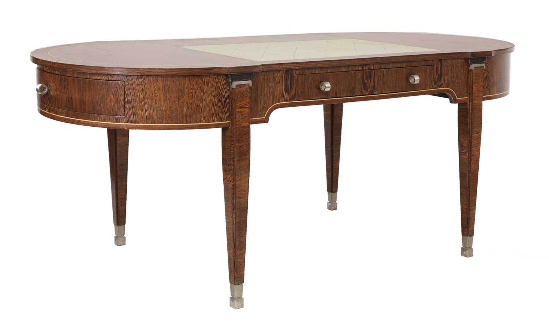 A Canadian Art Deco-style 'Elysée' zebrawood desk,