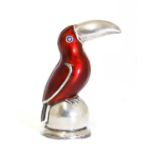 A sterling silver novelty toucan salt caster,