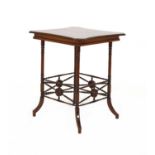 An inlaid mahogany side table,