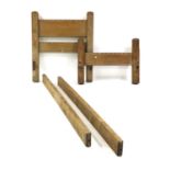 A Heal's oak single bed frame,