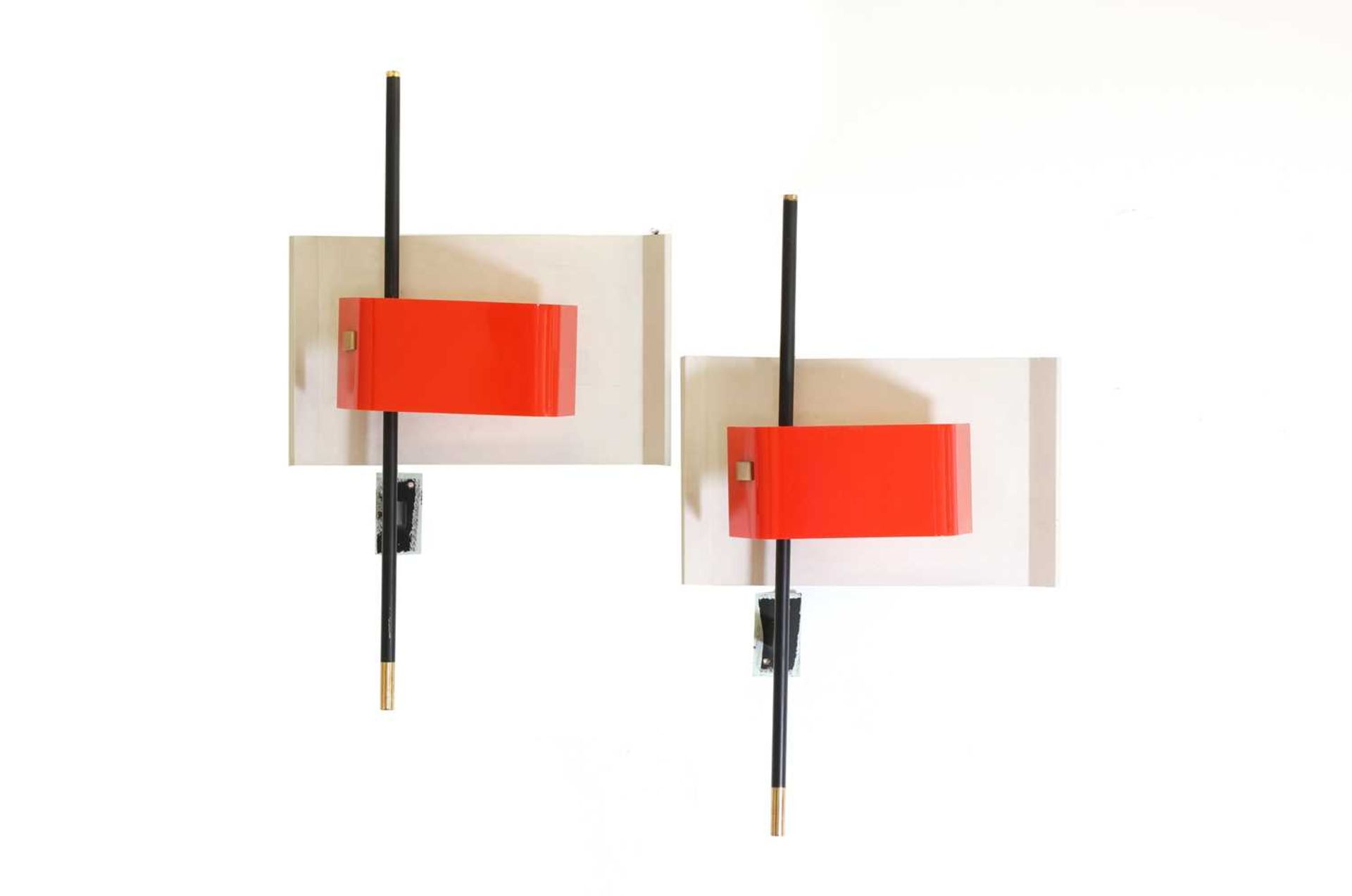 A pair of Italian modernist 'Model 2020' wall sconces,